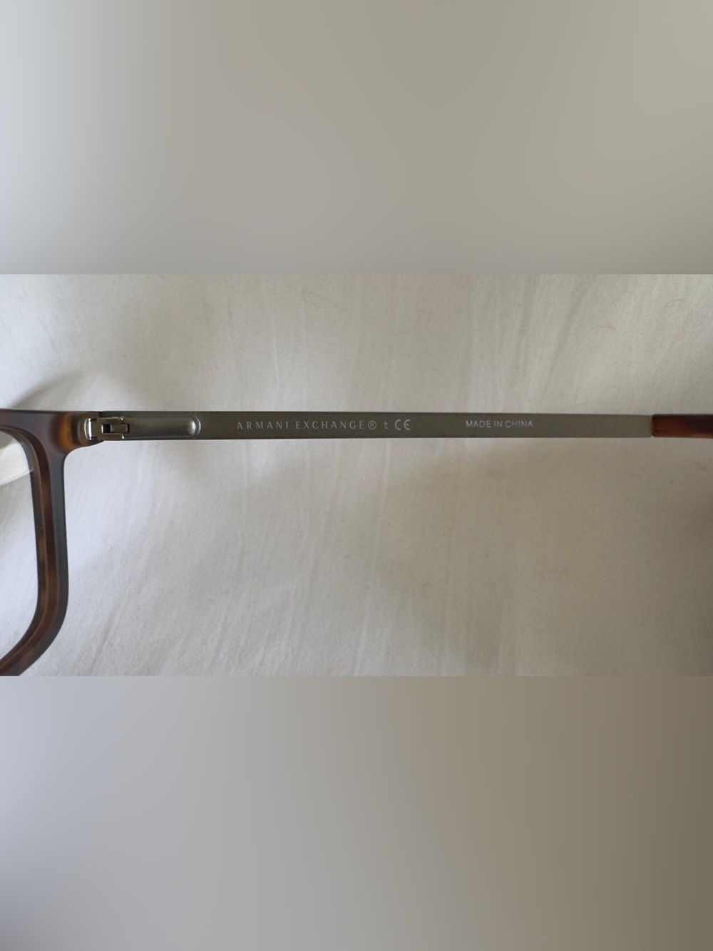 Armani Exchange Brown Tortoiseshell Rectangular Eyeglass Frames 55-16-140 - Picture 7 of 7